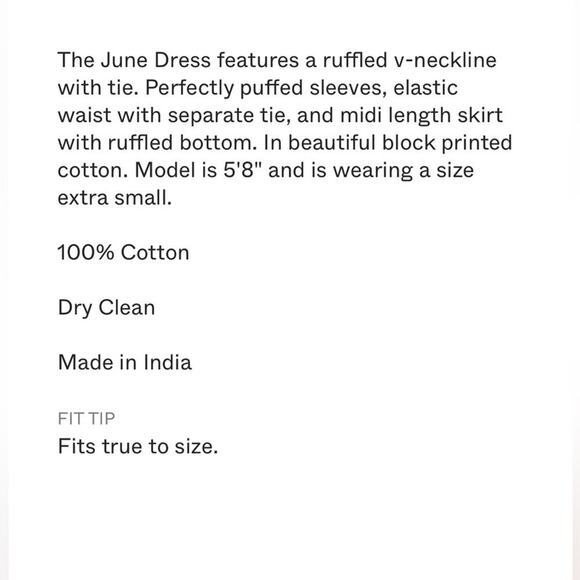 Mille Resort & Travel June Block Floral Print Midi Dress Puff Sleeves NWOT Sz S - Picture 13 of 13